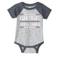 Foxtrots Delta Tangos Foxtrots Deltas Tangos US Flag Infant Baby Jersey Bodysuit