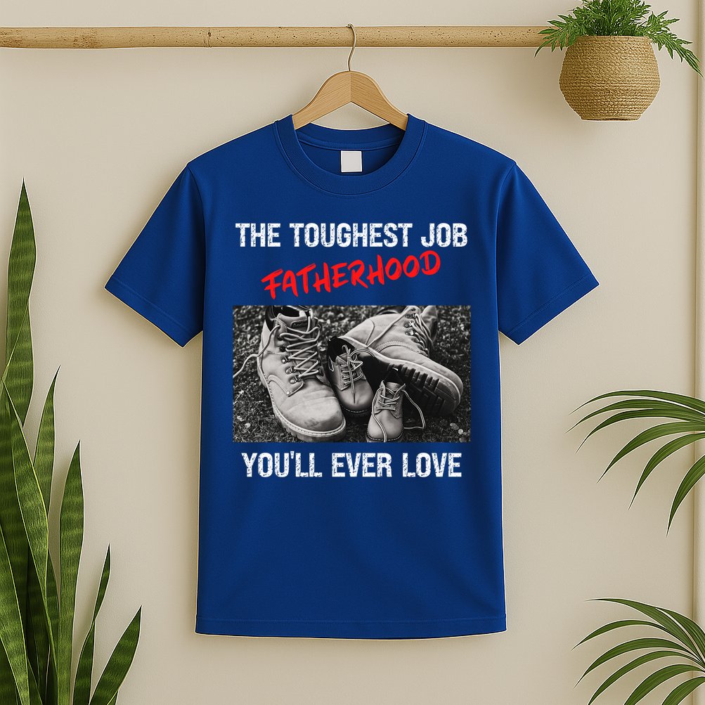 Fathers Day The Toughest Job Youll Ever Love Fatherhood Gift T-Shirt