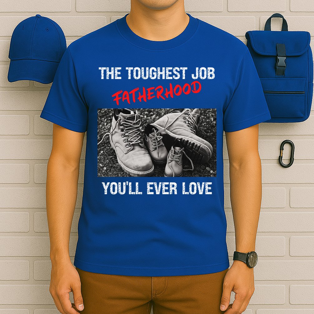 Fathers Day The Toughest Job Youll Ever Love Fatherhood Gift T-Shirt