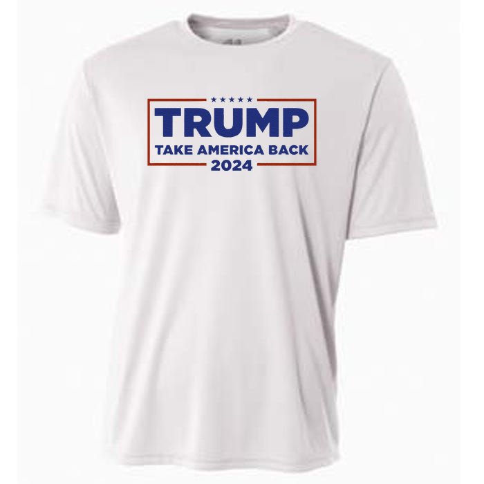 Funny Donald Trump 2024 Take America Back Maga Gift Cooling Performance Crew T-Shirt