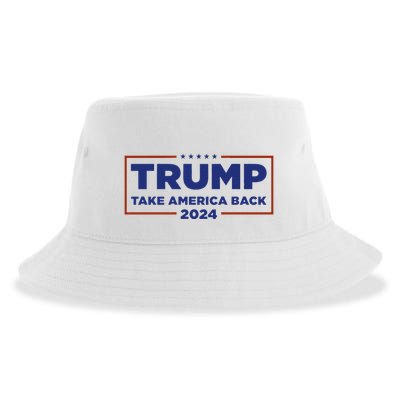 Funny Donald Trump 2024 Take America Back Maga Gift Sustainable Bucket Hat