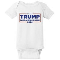 Funny Donald Trump 2024 Take America Back Maga Gift Baby Bodysuit