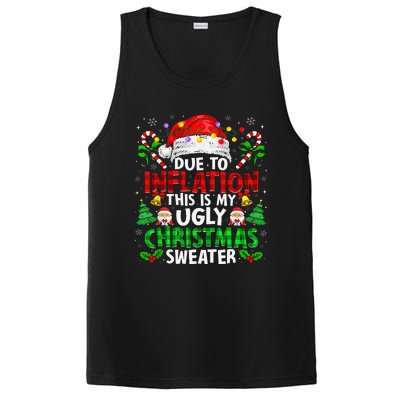 Funny Due To Inflation Ugly Christmas Sweaters For PosiCharge Competitor Tank