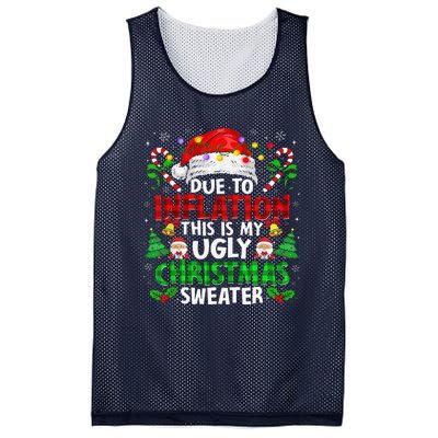 Funny Due To Inflation Ugly Christmas Sweaters For Mesh Reversible Basketball Jersey Tank