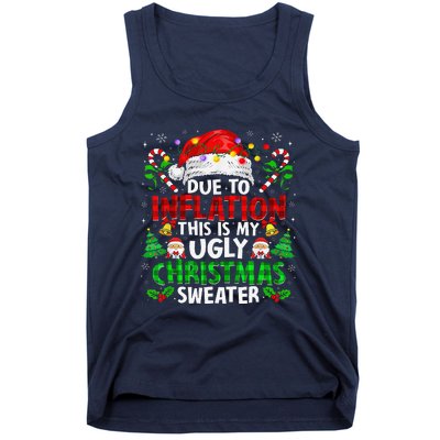 Funny Due To Inflation Ugly Christmas Sweaters For Tank Top