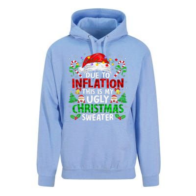 Funny Due To Inflation Ugly Christmas Sweaters For Unisex Surf Hoodie