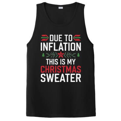 Funny Due To Inflation Ugly Christmas Sweaters PosiCharge Competitor Tank