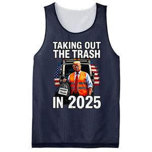 Funny Donald Trump Taking Out The Trash In 2025 Presidential Mesh Reversible Basketball Jersey Tank