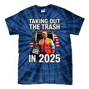 Funny Donald Trump Taking Out The Trash In 2025 Presidential Tie-Dye T-Shirt