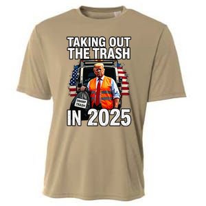 Funny Donald Trump Taking Out The Trash In 2025 Presidential Cooling Performance Crew T-Shirt