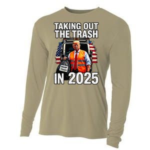 Funny Donald Trump Taking Out The Trash In 2025 Presidential Cooling Performance Long Sleeve Crew