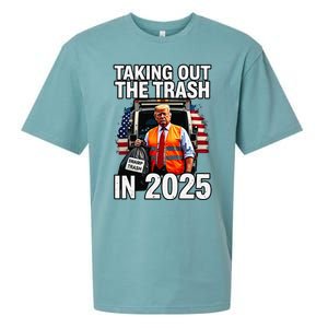 Funny Donald Trump Taking Out The Trash In 2025 Presidential Sueded Cloud Jersey T-Shirt