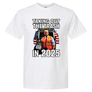 Funny Donald Trump Taking Out The Trash In 2025 Presidential Garment-Dyed Heavyweight T-Shirt