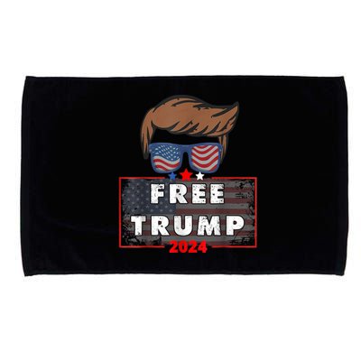 Free Donald Trump Republican Support Pro Trump American Flag Microfiber Hand Towel