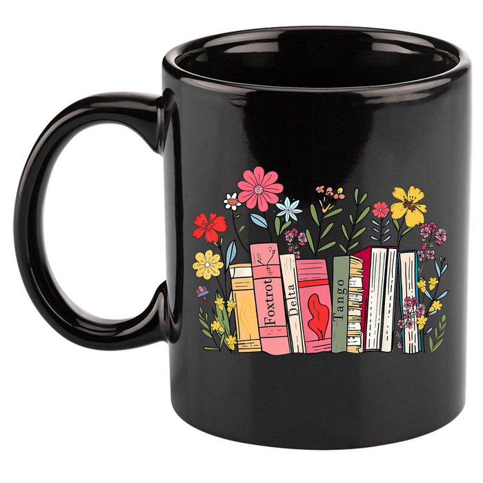Foxtrot Delta Tango Women Book Loves Retro Funny  11oz C Handle Ceramic Mug
