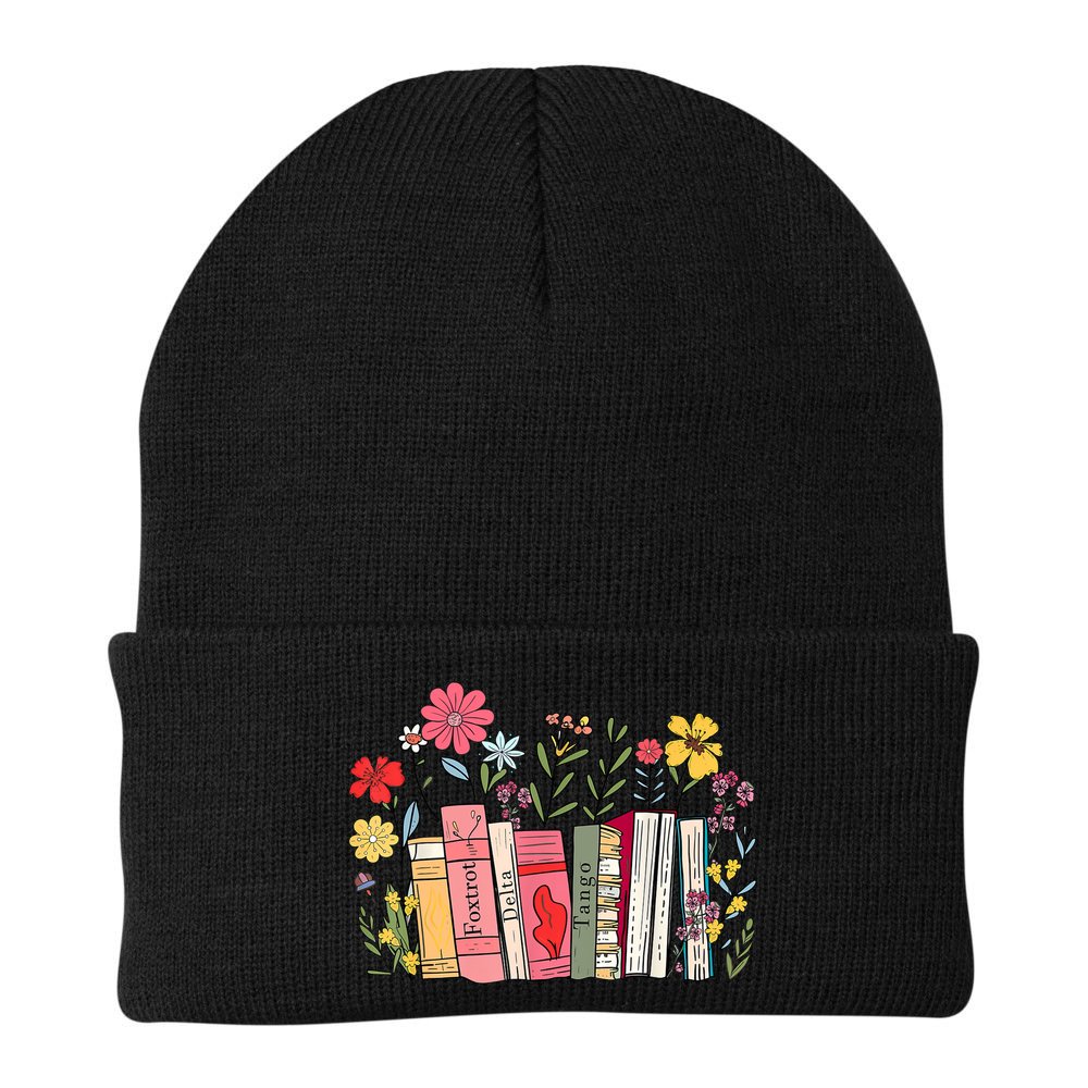 Foxtrot Delta Tango Women Book Loves Retro Funny  Beanie