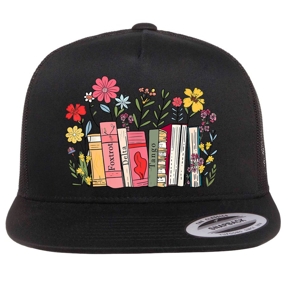 Foxtrot Delta Tango Women Book Loves Retro Funny  Flat Bill Trucker Hat