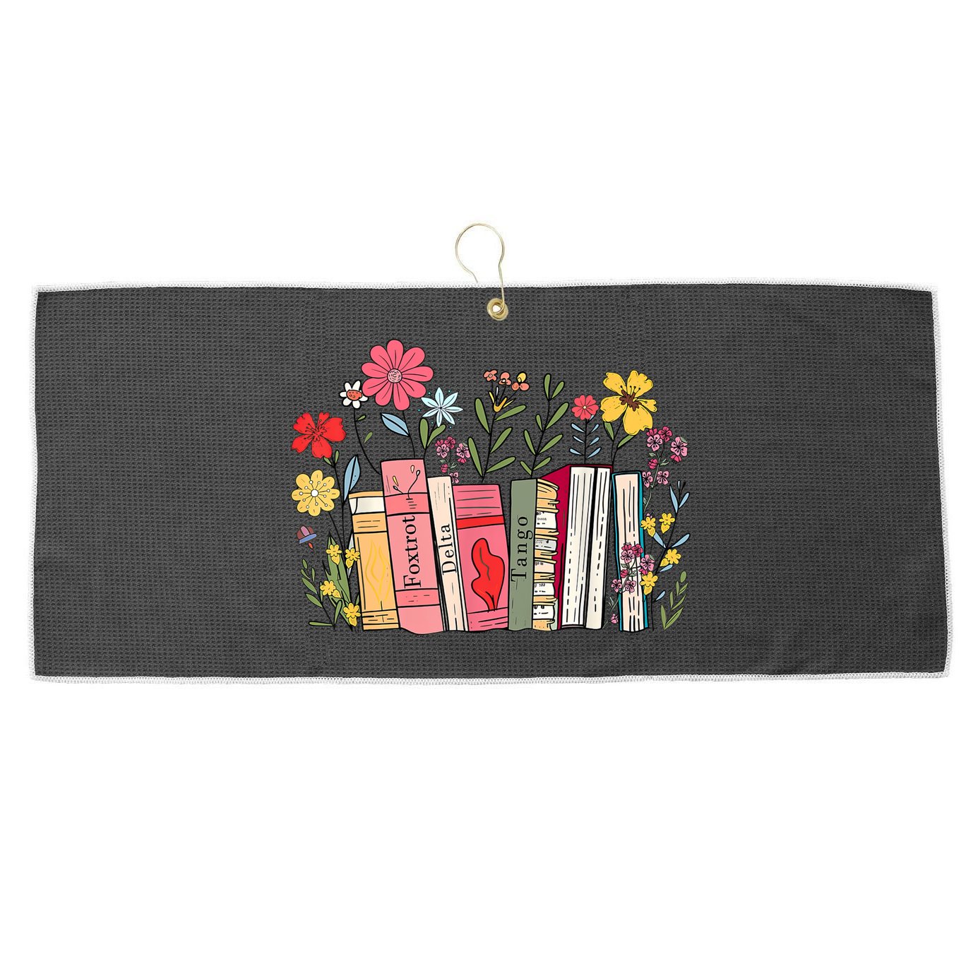 Foxtrot Delta Tango Women Book Loves Retro Funny  Large Microfiber Waffle Golf Towel