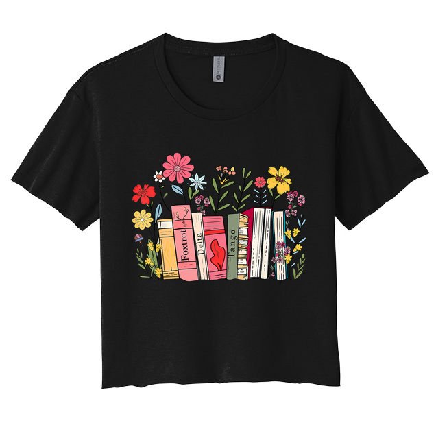 Foxtrot Delta Tango Women Book Loves Retro Funny  Crop Top