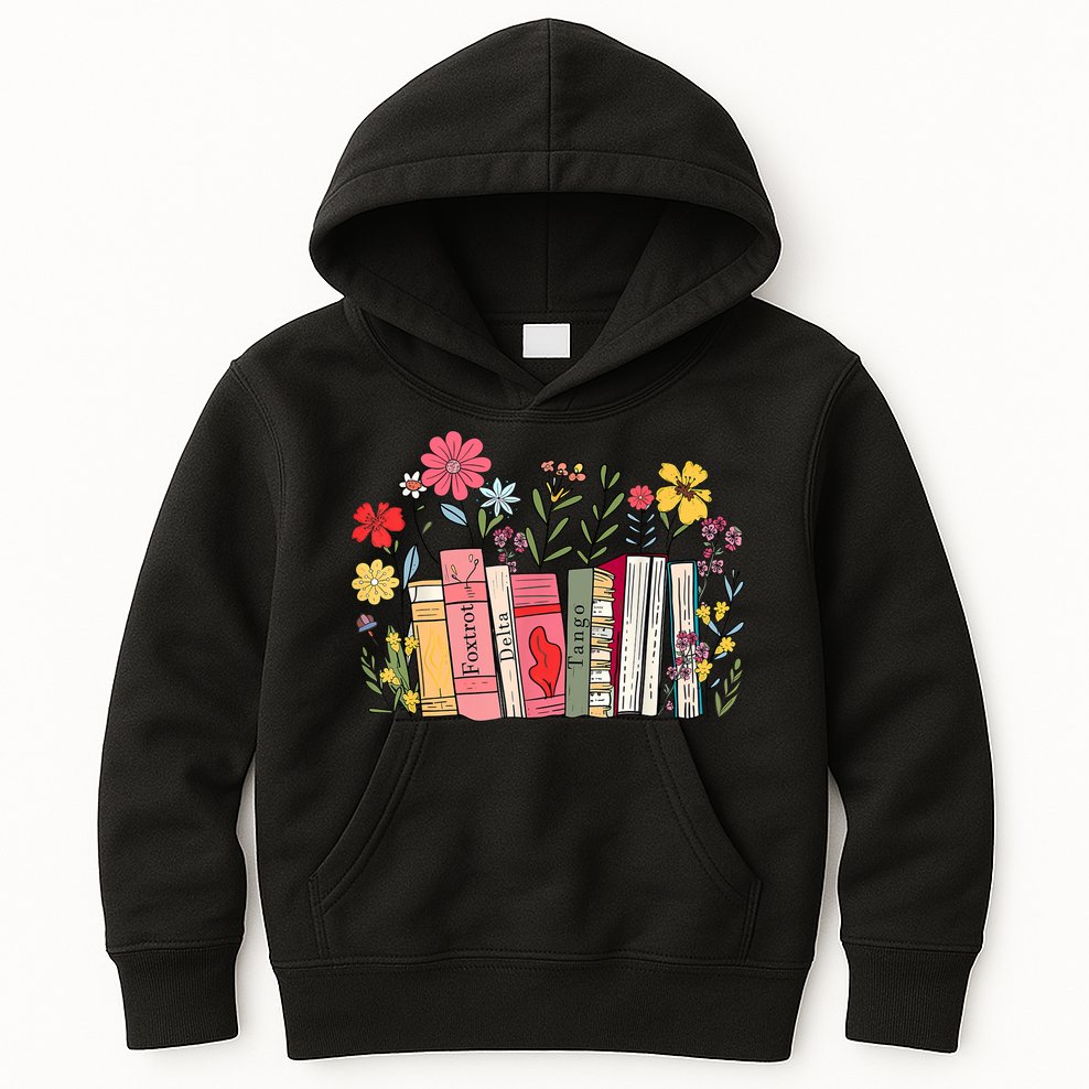 Foxtrot Delta Tango Women Book Loves Retro Funny  Kids Hoodie