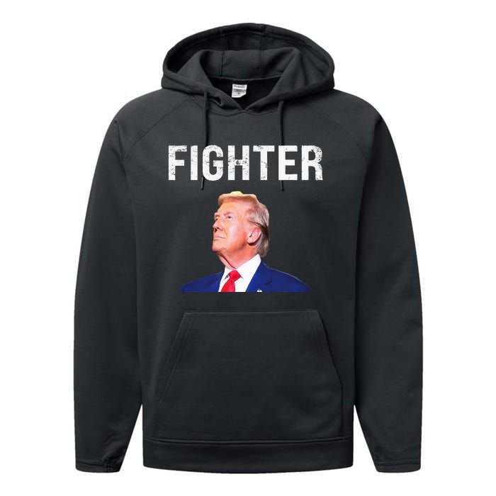 Fighter Donald Trump 2024 Performance Fleece Hoodie