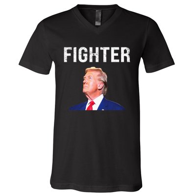 Fighter Donald Trump 2024 V-Neck T-Shirt