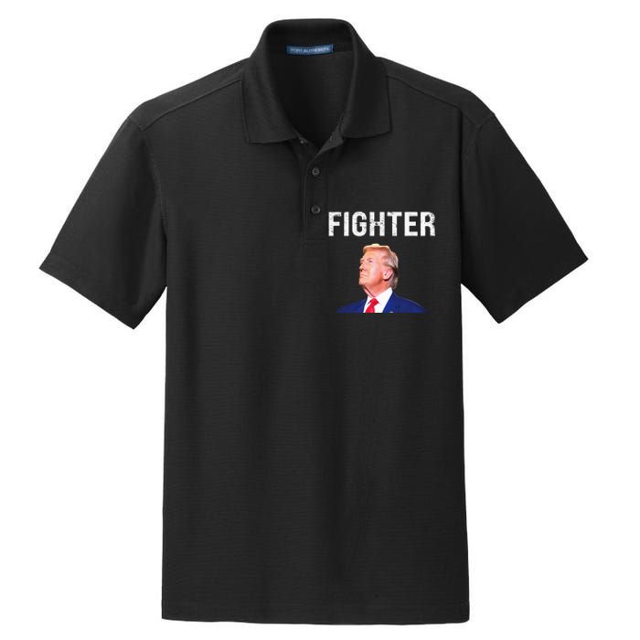 Fighter Donald Trump 2024 Dry Zone Grid Polo