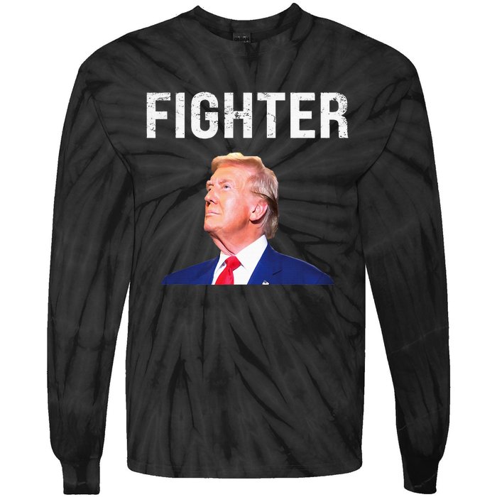 Fighter Donald Trump 2024 Tie-Dye Long Sleeve Shirt