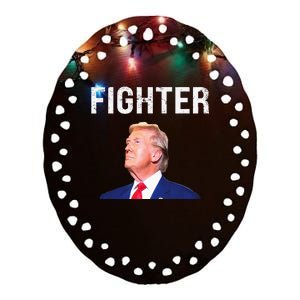 Fighter Donald Trump 2024 Ceramic Oval Ornament