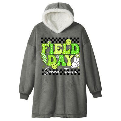 Field Day Trip Green Team Color Game Competition  Hooded Wearable Blanket