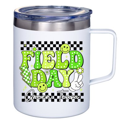 Field Day Trip Green Team Color Game Competition  12oz Stainless Steel Coffee Mug