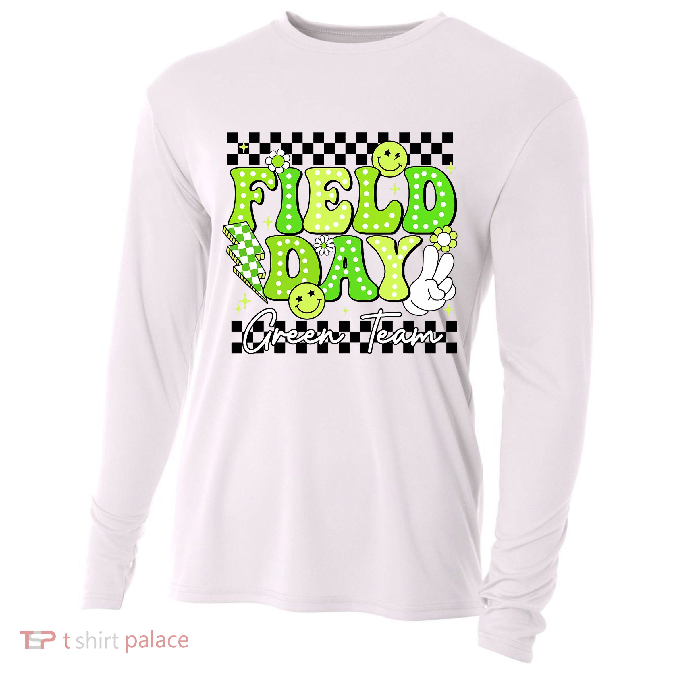 Field Day Trip Green Team Color Game Competition  Cooling Performance Long Sleeve Crew