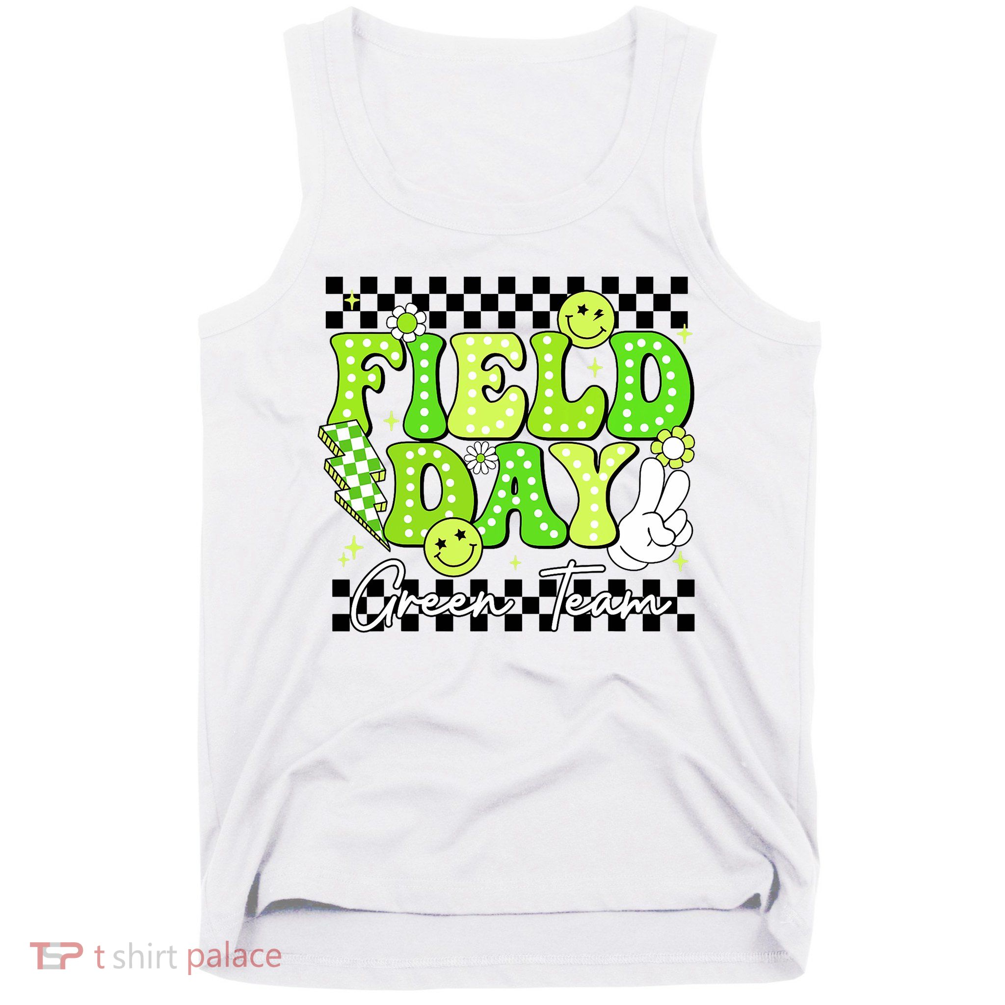 Field Day Trip Green Team Color Game Competition  Tank Top