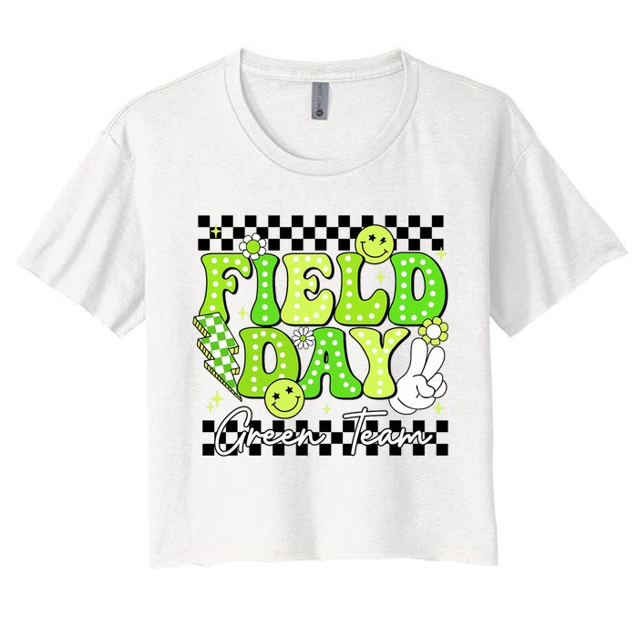 Field Day Trip Green Team Color Game Competition  Crop Top