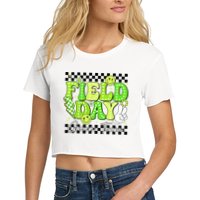 Field Day Trip Green Team Color Game Competition  Crop Top
