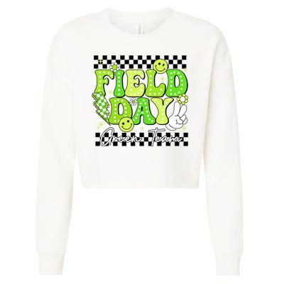 Field Day Trip Green Team Color Game Competition  Cropped Pullover Crew
