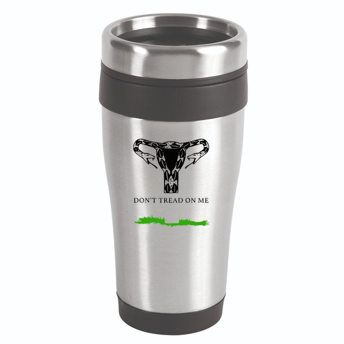 Feminist Don’T Tread On Me Uterus Don’T Tread On Me Uterus 16oz Travel Tumbler