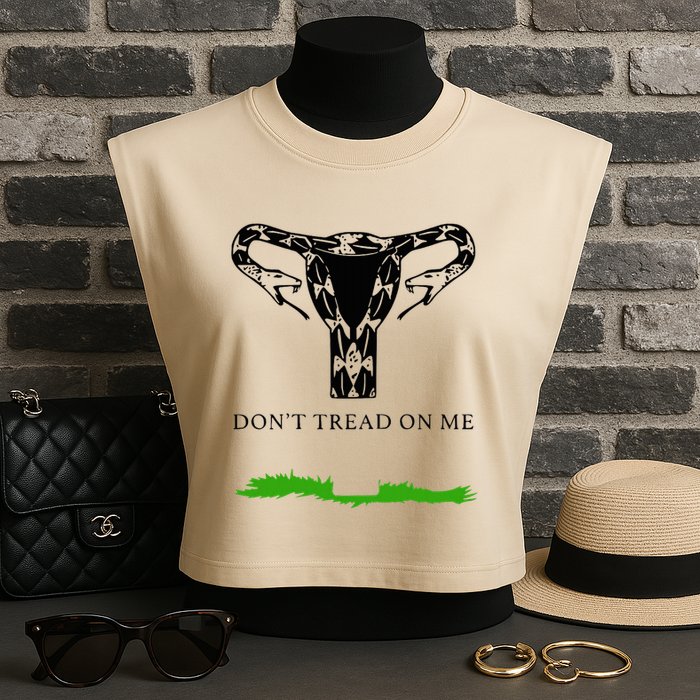 Feminist Don’T Tread On Me Uterus Don’T Tread On Me Uterus Garment-Dyed Women's Muscle Tee