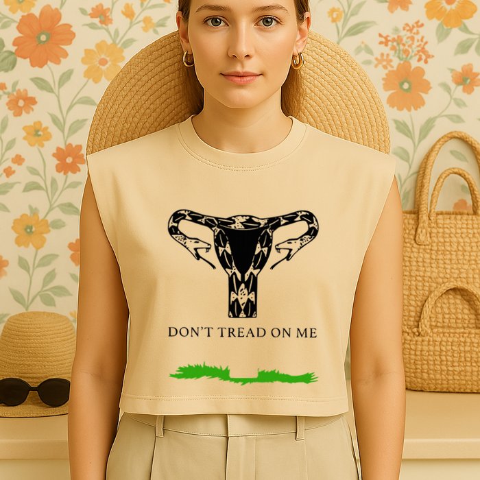Feminist Don’T Tread On Me Uterus Don’T Tread On Me Uterus Garment-Dyed Women's Muscle Tee