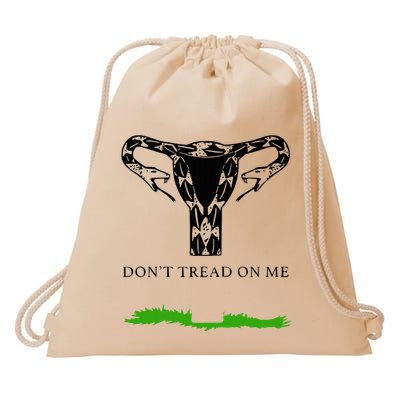 Feminist Don’T Tread On Me Uterus Don’T Tread On Me Uterus Drawstring Bag
