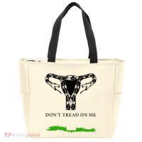 Feminist Don’T Tread On Me Uterus Don’T Tread On Me Uterus Zip Tote Bag