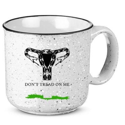 Feminist Don’T Tread On Me Uterus Don’T Tread On Me Uterus 15oz Campfire Ceramic Mug