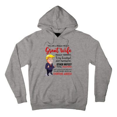 Funny Donald Trump YouRe A Really Great Wife Wife Life Tall Hoodie