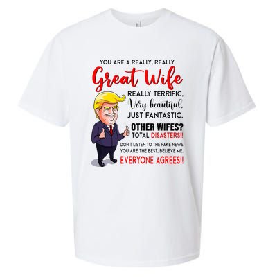 Funny Donald Trump YouRe A Really Great Wife Wife Life Sueded Cloud Jersey T-Shirt