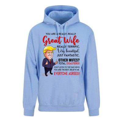 Funny Donald Trump YouRe A Really Great Wife Wife Life Unisex Surf Hoodie