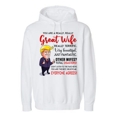 Funny Donald Trump YouRe A Really Great Wife Wife Life Garment-Dyed Fleece Hoodie