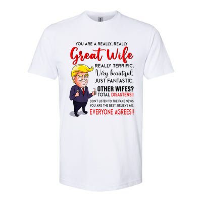 Funny Donald Trump YouRe A Really Great Wife Wife Life Softstyle® CVC T-Shirt