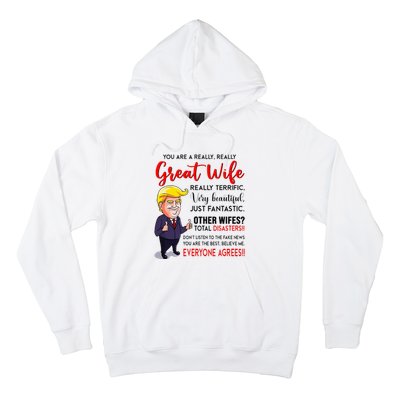 Funny Donald Trump YouRe A Really Great Wife Wife Life Hoodie