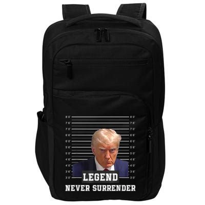 Free Donald Trump Mug Shot President Never Surrender Impact Tech Backpack
