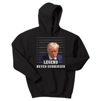 Free Donald Trump Mug Shot President Never Surrender Kids Hoodie